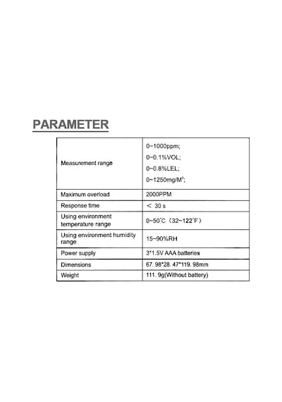 Wintact Wt8825 Karbon Monoksit Gaz Test Cihazı Dijital Dedektör