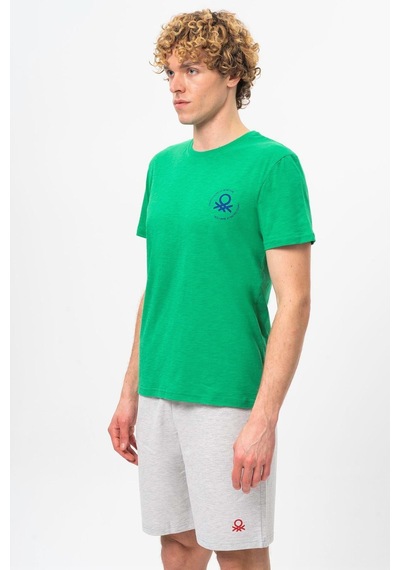 Benetton Bnt-m099-r-23y Erkek T-shirt Bnt-m099-r-r1938 Yeşil