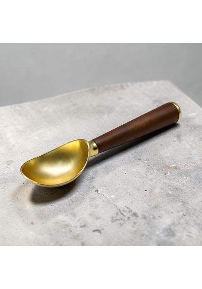 Prateg Akasya Saplı Gold Dondurma Kaşığı Kahverengi