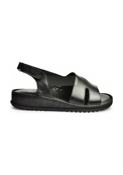 Fox Shoes Y555554003 Siyah Hakiki Deri Günlük Kadın Sandalet