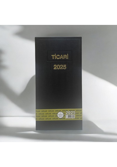17x33 Ticari Kasa Ajandası 2025 Yılı Günlük Ajanda Siyah