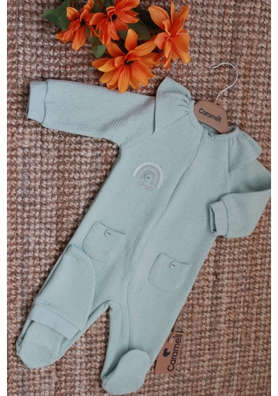 Caramell Barbosa Kız Bebek Şık 2'li Bebek Tulumu 0-3 Ay /3-6 Ay Patikli & 6-9 Ay/ 9-12 Ay Patiksiz Kışlık Yeşil Caramell Barbosa Kız Bebek Şık 2'li Bebek Tulumu 0-3 Ay /3-6 Ay Patikli & 6-9 Ay/ 9-12 Ay Patiksiz Kışlık Yeşil