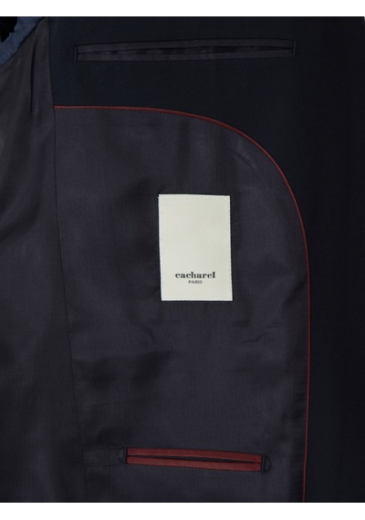 Cacharel Koyu Lacivert Slim Fit Klasik Takım Elbise