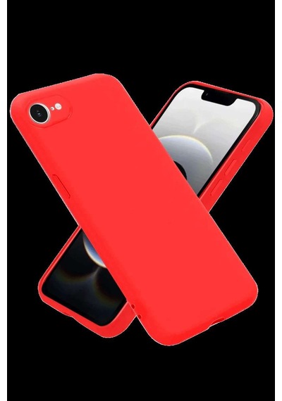 Apple Uyumlu   iPhone 16e Kılıf Nano İçi Kadife Silikon - Kırmızı