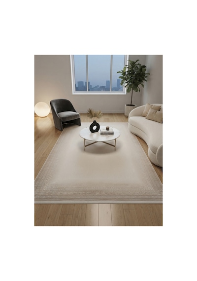 Soneva Serisi Sık Akrilik İplik Dokuma 200 X 300 6m2 Dokuma Halı Bej/krem