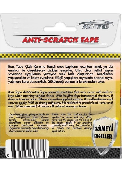 Oto Kapı Tutamaç İç Kısım Çizik Koruma Bandı 5adet