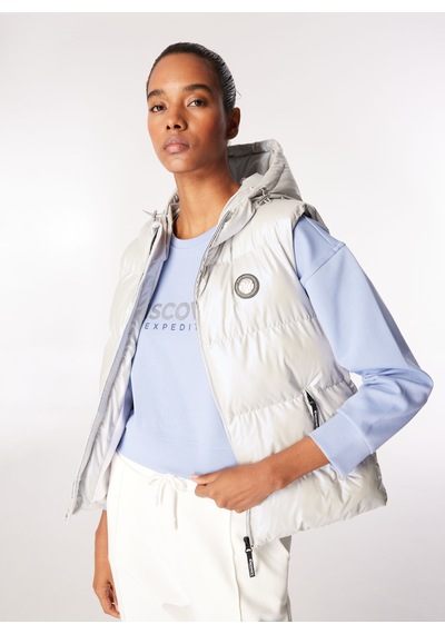 Discovery Expedition Mavi Kadın Bisiklet Crop Baskılı Sweatshirt D4wl-swt3010