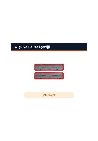Trobus Plaka Altlığı Çerçeveli Plakalık 2'li Kırmızı
