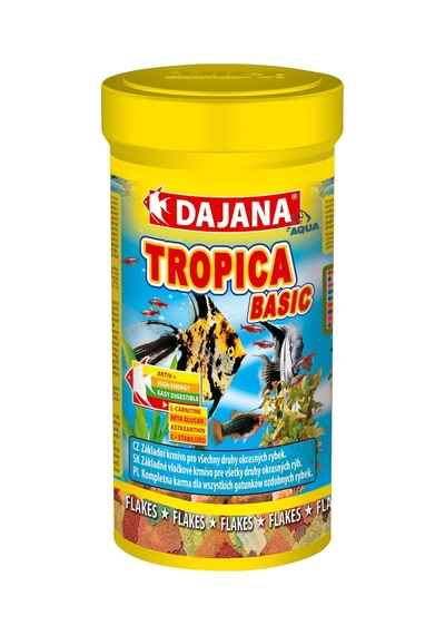 Ayrex Dajana Basic Tropical Flakes Pul Yem 100 Ml 20 Gr
