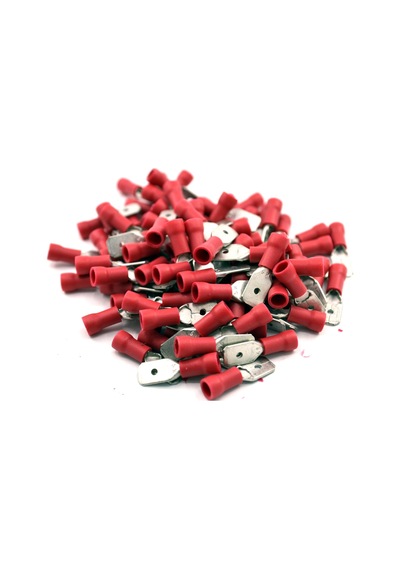 Kablo Ucu 6.3 Erkek Kırmızı İzolasyonlu SKP 200 Adet 0.50 - 1.50 Mm