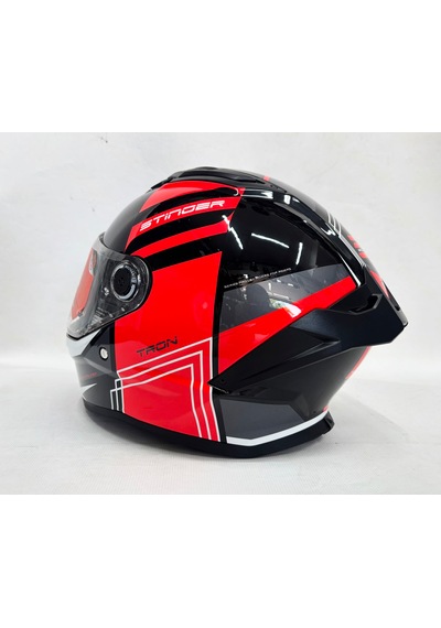 Mt Stinger 2 Tron B15 Şefaf Vizörlü V-28B Kapalı Kask Parlak Kırmızı