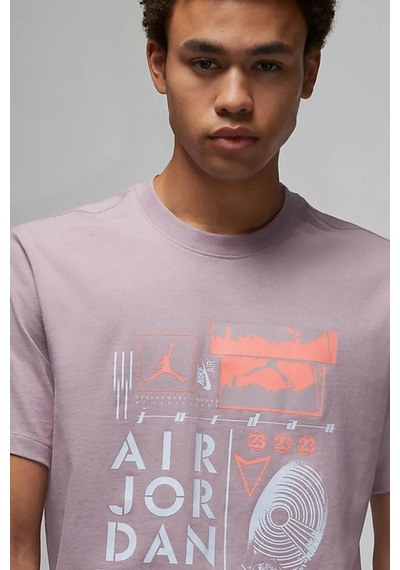 Nike Jordan Brand Graphic Tee Grafik Baskılı Erkek Tişört Mor