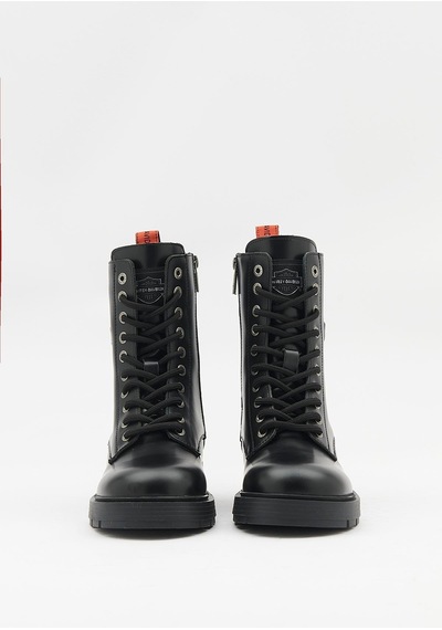 Harley Davidson Cree Kadın Siyah Deri Bot-23611