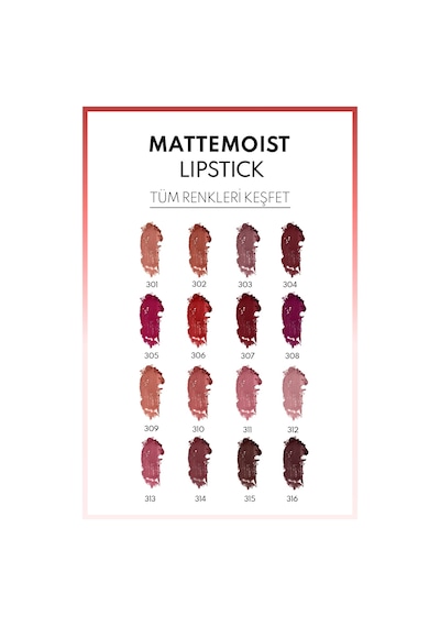 Note Cosmetique Mattemoist Lipstick Mat Bitişli Ruj 306 Miss Blossom - Kırmızı