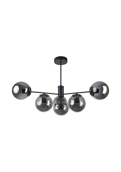 Violet Modern Tasarım Salon Mutfak Yatak Odası Siyah Renk Füme Camlı 6 Lı Avize Diğer