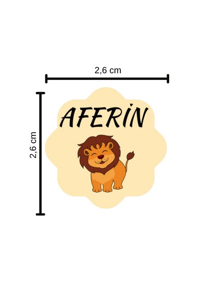 Öğretmenlere Aferin Yazılı Çok Karakterli Sevimli Sticker Seti - 62 Parça Standart