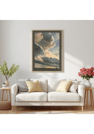 Besay Ferahlatıcı Bulut Manzaralı Duvar Posteri-modern Dekoratif A2 Çerçevesiz