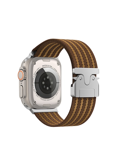 Watch 49mm Mkst Krd-133 Naylon Kumaş Hasır Örgülü Kordon - Kahverengi