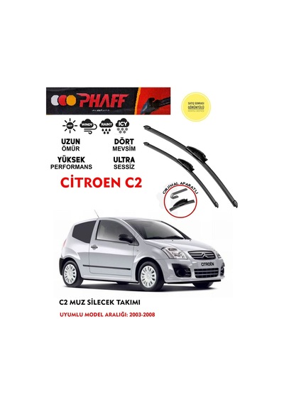 Citroen C2 Silgeç Silecek 2007 Model Araca Özel Aparat