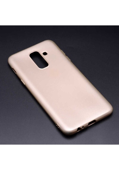 Galaxy J8 Kılıf Zore Premier Silikon Kapak Gold