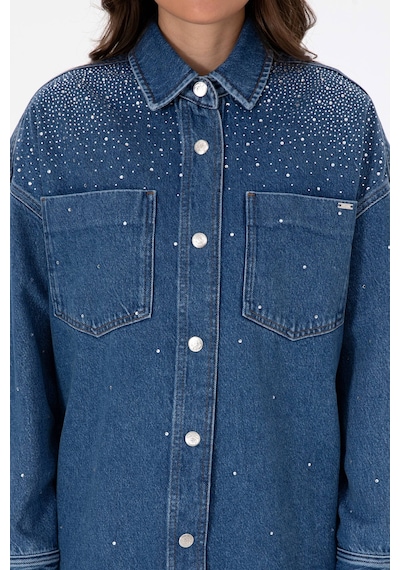 U.s. Polo Assn. Kadın Mavi Gömlek Jean 50312347-dn0022 Mıd Blue