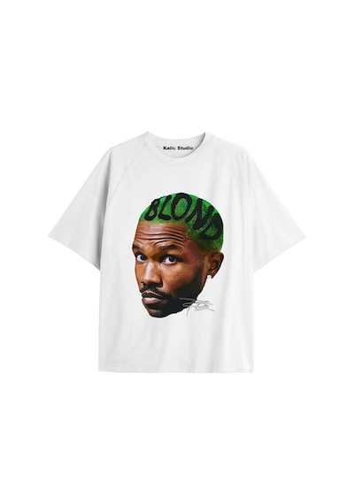 Kalic Studio Unisex Erkek Kadın Blond Frank Ocean Beyaz T-shırt Frankbeyaz3