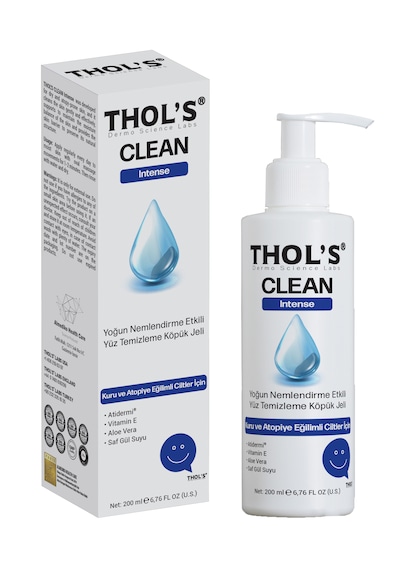 Thol's Clean Intense Kuru ve Atopik Ciltler için Yüz Temizleme Köpüğü 200 ML