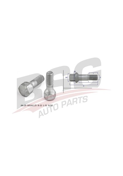 Bsg Bıjon Saplaması Uzun Geomet Kaplı M12x1.25 - Tempra 92-
