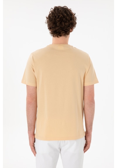 U.S. Polo Assn. Erkek Regular Fit Bisiklet Yaka Bej Basic Tişört 50305928-VR011