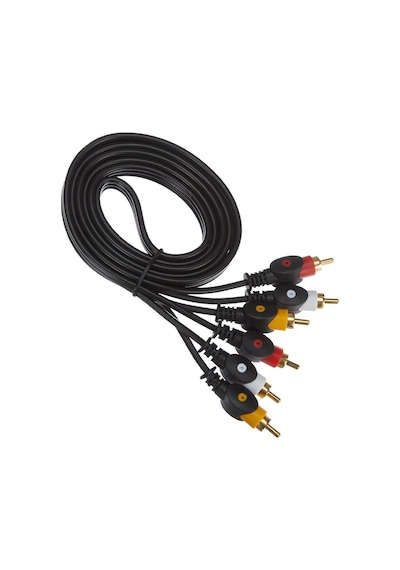 Powermaster Pm-11954 Siyah 3rca Tos 5 Metre Audio Video Stereo Kablor Pm-11954 3 Rca Tos 5 Metre Kablo Video Audio Stereo Ses