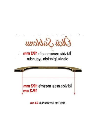 Mutfak Dolabı İçin Antik Sarı Metal Kulplar - 192 Mm