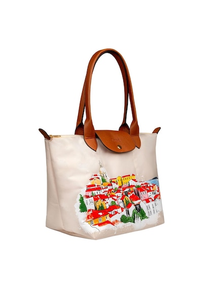 Dogo Kadın Vegan Krem Large El Çantası - On The Roofs Tasarım Multicolor