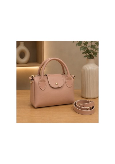 Names Bag Vienesta Oval Mini Doktor Çantası - Çapraz Askılı Kadın Kol Ve Omuz Çantası Pembe Pembe