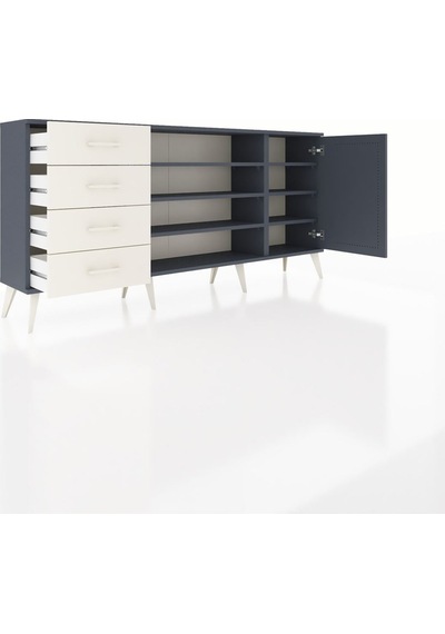 Arges Konsol 6 Raflı 4 Çekmeceli Tek Kapaklı 176x30x83 Antrasit-antrasit/aytaşı Antrasit/aytaşı Arges Konsol 6 Raflı 4 Çekmeceli Tek Kapaklı 176x30x83 Antrasit-antrasit/aytaşı Antrasit/aytaşı