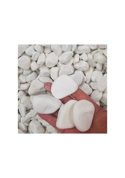 Tr Beyaz Dolomit Taş, 5 Kg, 2-4 Cm, Dere Çakıl Taşı, Bahçe Süs Taşı, Saksı Teraryum Taşı, Akvaryum Taşı Diğer
