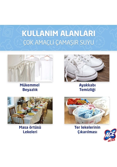 Ace Ultra Yoğun Kıvamlı Çamaşır Suyu Fırsat Paketi 12 x 750 ML