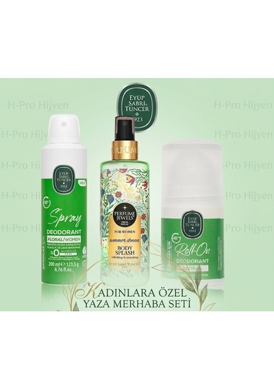 Eyüp Sabri Tuncer Özel Ferahlatıcı Yaz Paketi - Floral Seri Üçlü Bakım Seti, H-pro Hijyen