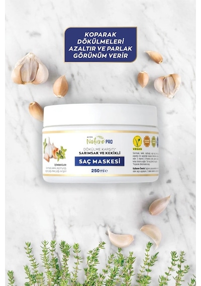 Avon Nature Pro Dökülme Karşıtı Sarımsak ve Kekikli Saç Maskesi 250 ML