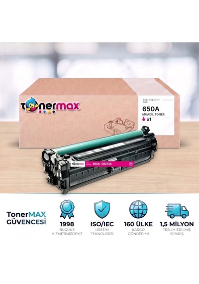 Hp 650a Ce273a Kırmızı Uyumlu Toner - Çipli / Color Laserjet Enterprise Cp5525 / M750