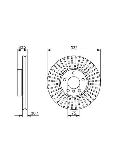 Bmw X5 E70 Xd 30i 3.0 2008-2010 Bosch Ön Disk 332mm 2 Adet