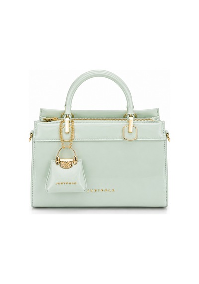 Just Polo İthal Premium Rugan Kadın Çantası Ebat Boy: 14 Cm En : 20 Cm Yeşil