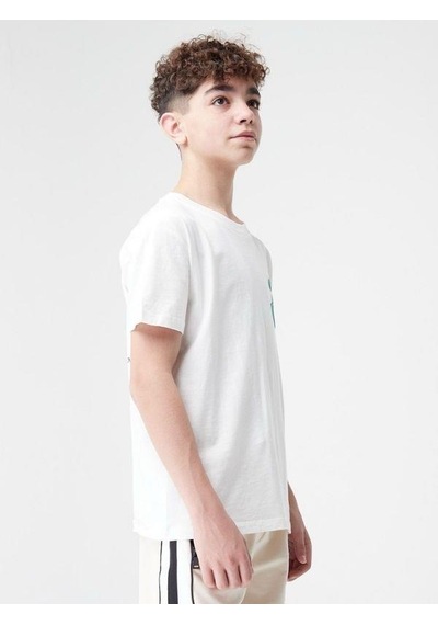Jack Lions Erkek Çocuk Pamuklu Yazılı Tshirt-14022-krem Krem
