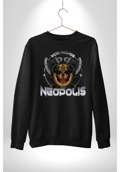 Neopolis Rottweiler Viking Unisex Siyah Sweatshirt Siyah