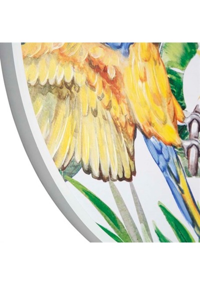 Vitale Pera Papağanlar Ahşap Tablo 80X80 Cm Ak.Fw0027