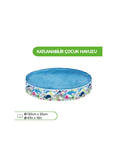 Marevia Katlanabilir Çocuk Havuzu 120x25cm-57140 Standart