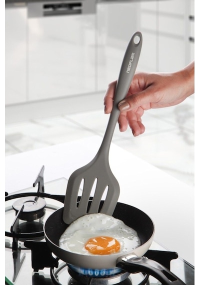 Neoflam Silikon Izgaralı Spatula Gri Gri