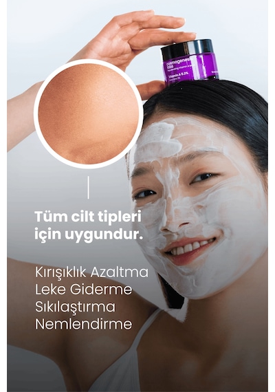 Cosmogenesis Labs %0.3 Retinol Krem Maske 50ml - Durulanan Yüz Maskesi Canlandırıcı   Vegan