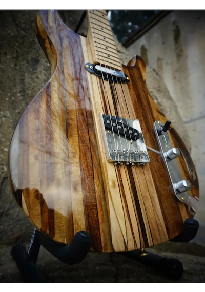 Elektro Gitar Telecaster Custom Epoksi & Yıllanmış Ağaç Kişiye Özel Natural