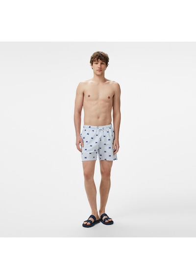 Nautica Erkek Lacivert Regular Fit Çizgili Deniz Şortu 052 T55114t Mavi