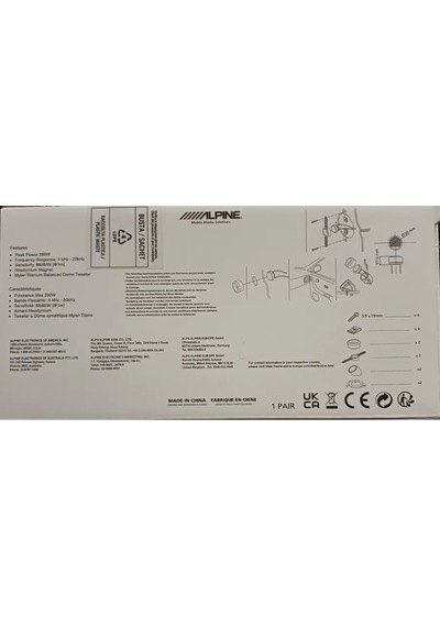 Alpine Alpine Sxe-1006tw Araç Tweeter 333464287